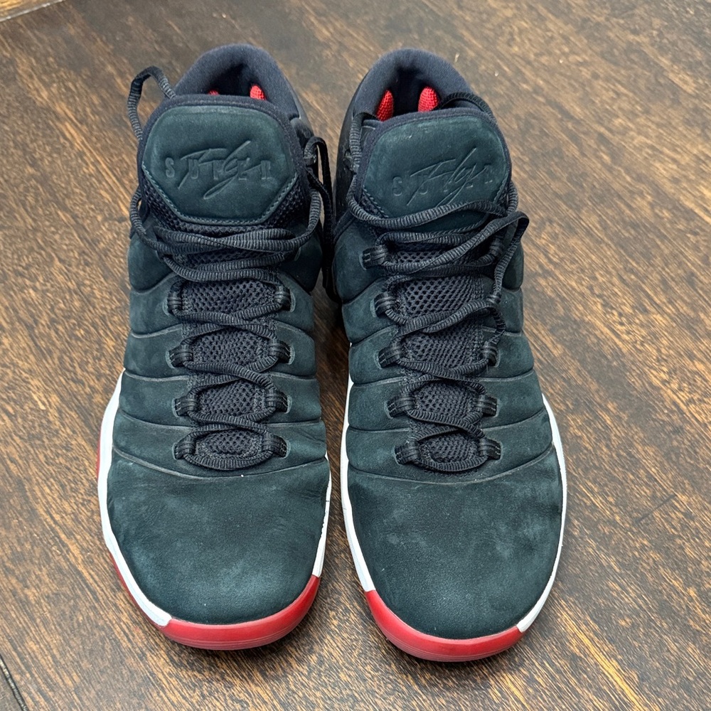 Jordan Men's Black and Red High-Top Sneakers- Super Fly 2017 - Picture 3 of 8